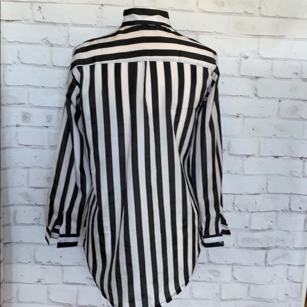 Striped Button Down Blouse - image 6